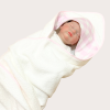 Thumbnail Toalla con Capucha Cuadros Rosa y Blanco0